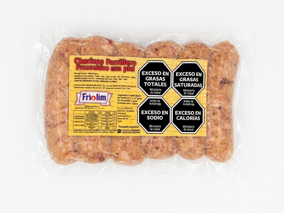 Chorizo Parrillero Precocido con Piel Friolim x Paquete 700gr